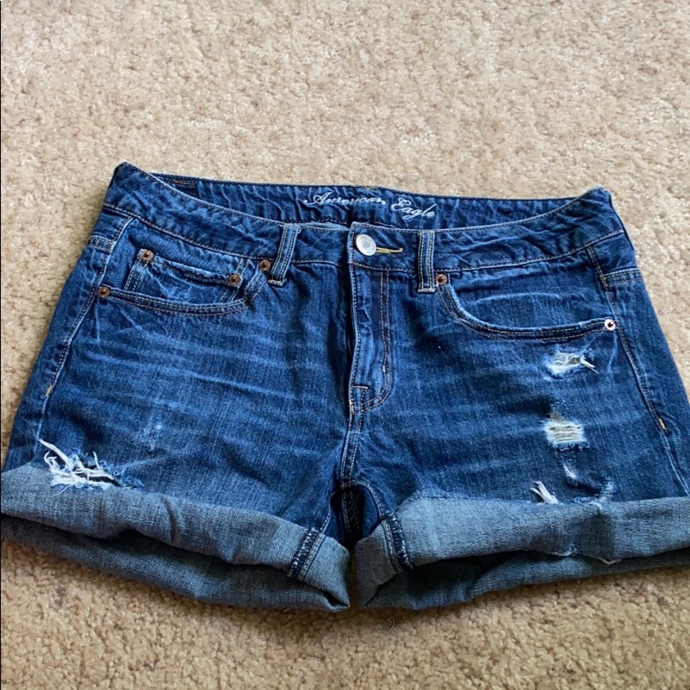 American Eagle distressed jean shorts